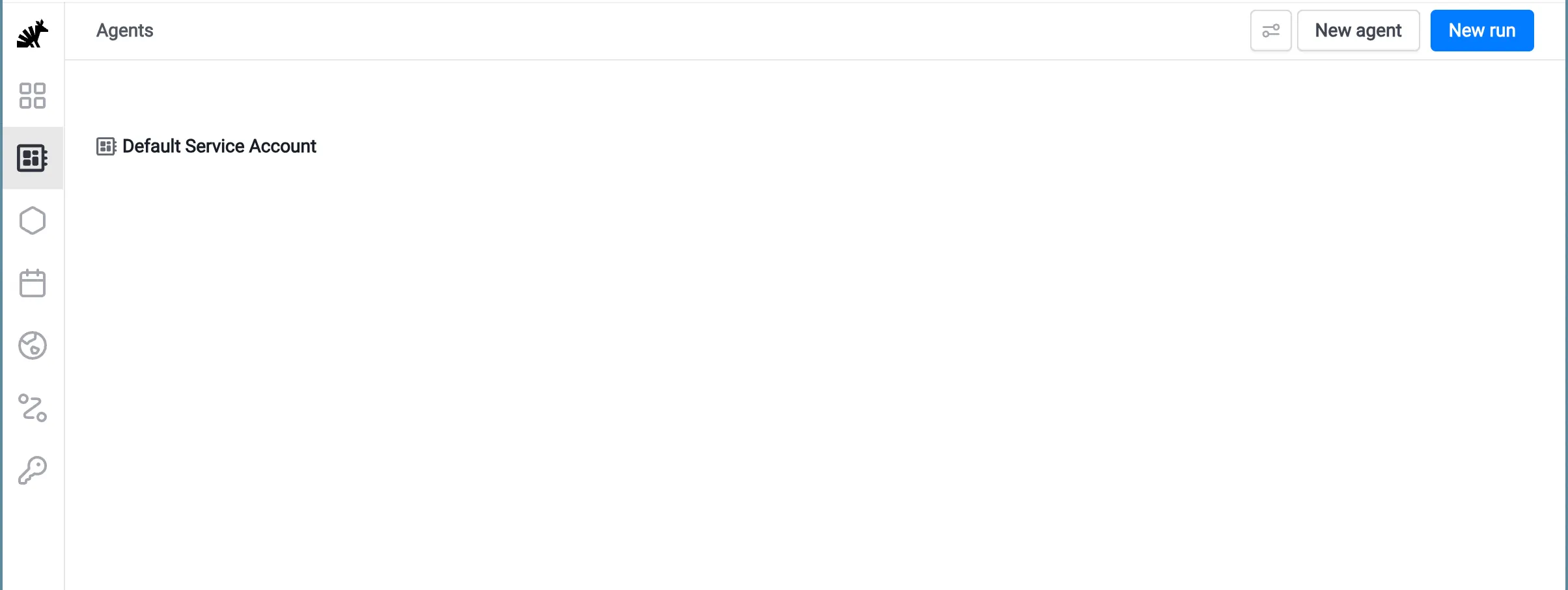 The Agents page in the Oz web app.